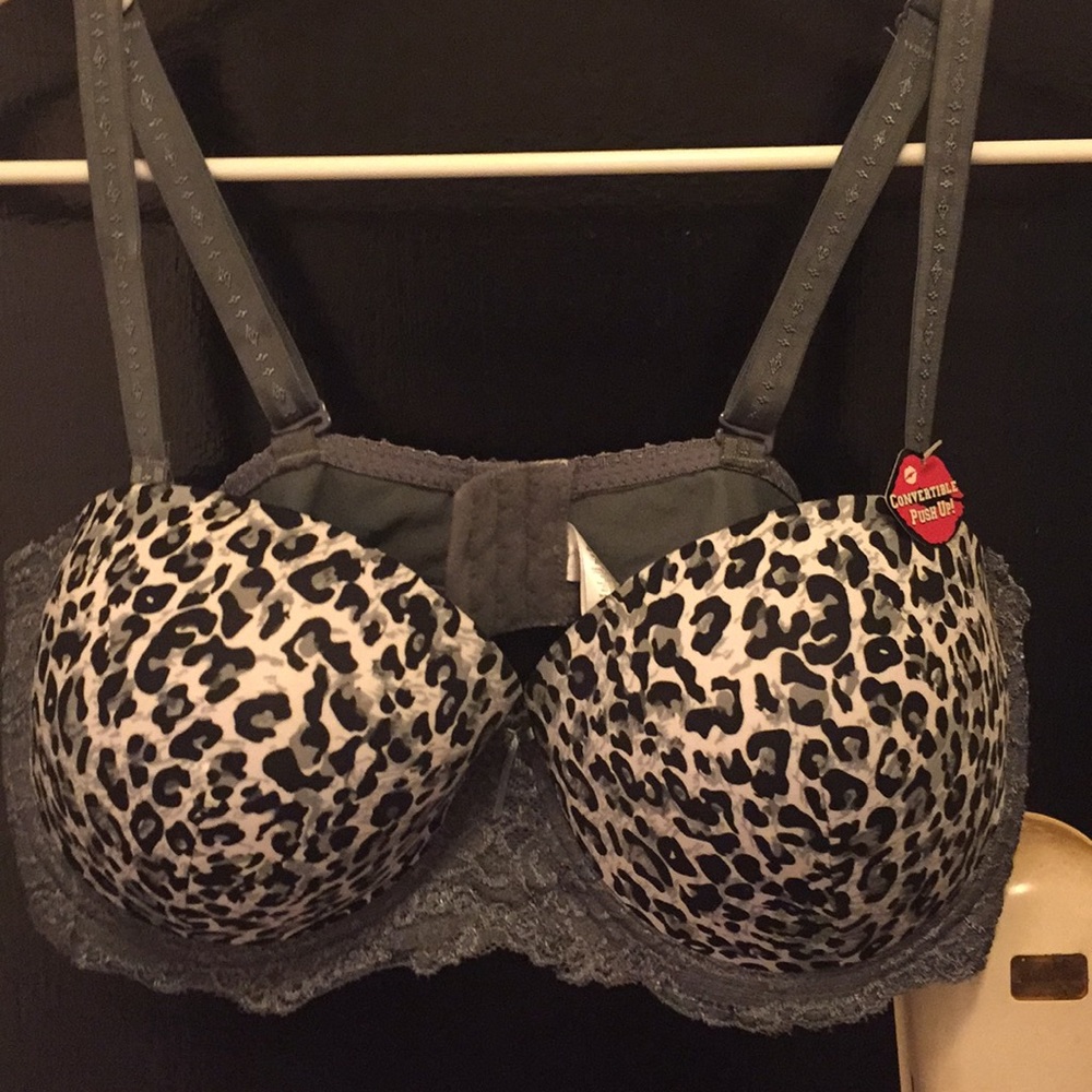 Leopard Cheetah Print Push-Up Bra 40D - Picture 1 of 4